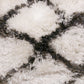 20" Black And White Fabric Geometric Throw Pillow