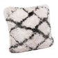 20" Black And White Fabric Geometric Throw Pillow
