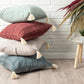18" X 18" Burgundy 100% Cotton Zippered Pillow