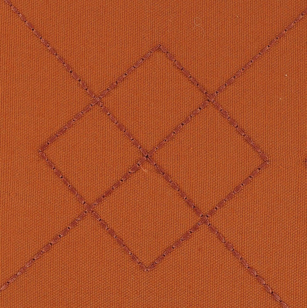 20" Orange And Dark Orange Diamond Cotton Throw Pillow