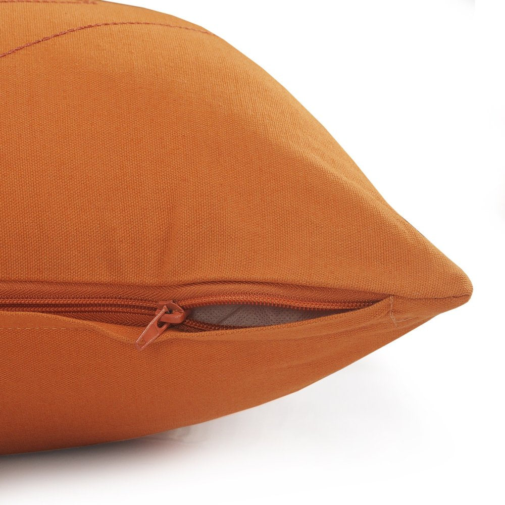 20" Orange And Dark Orange Diamond Cotton Throw Pillow