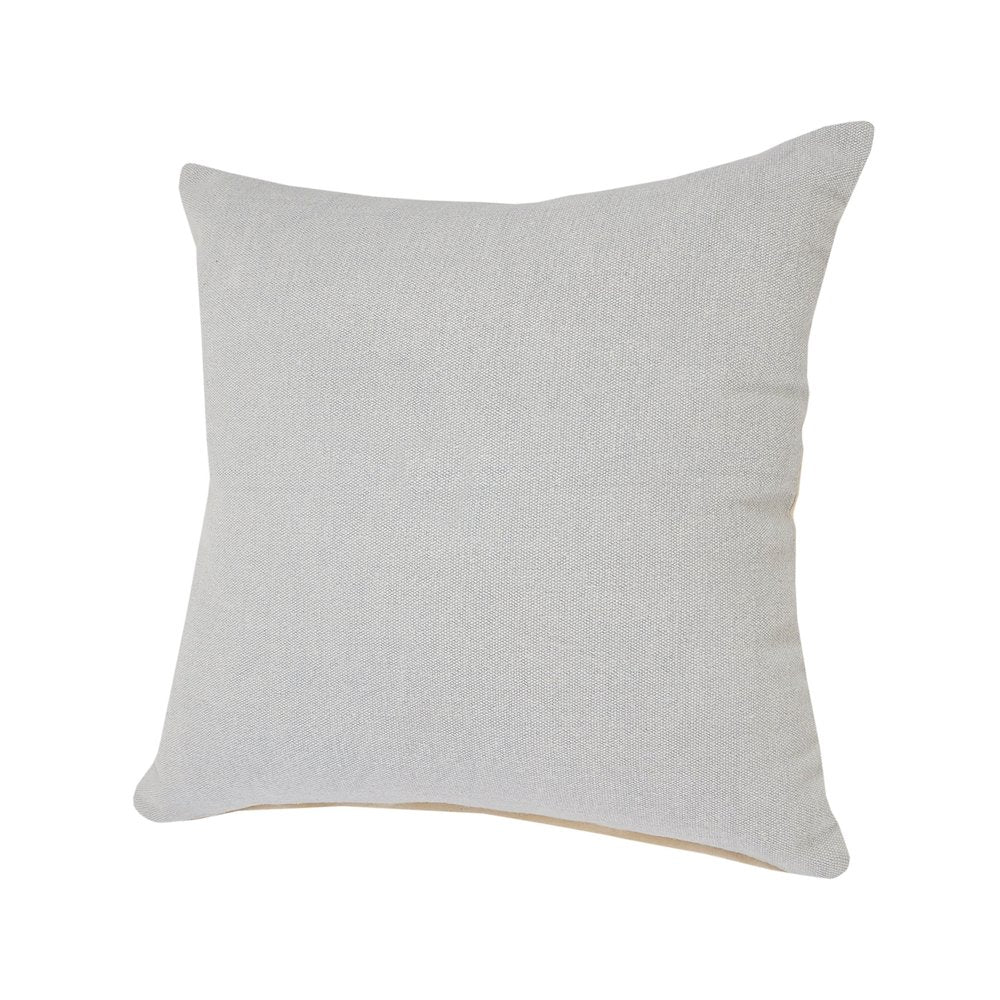 20" Gray Cotton Throw Pillow