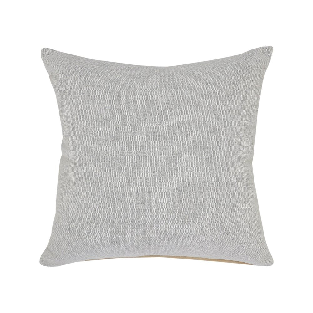 20" Gray Cotton Throw Pillow