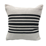 22" Black and White Throw Pillow