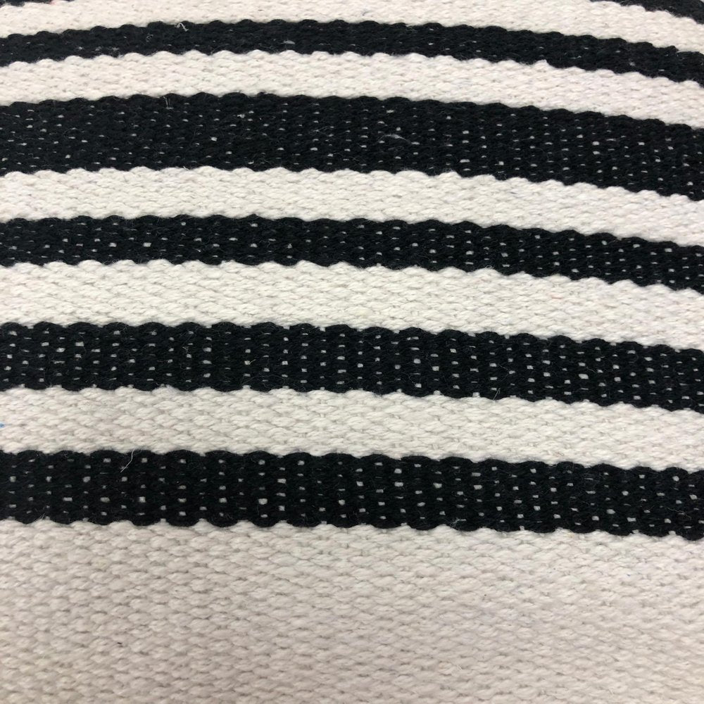 22" Black and White Throw Pillow