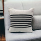 22" Black and White Throw Pillow