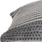 20" X 20" Gray And Ivory 100% Cotton Striped Zippered Pillow