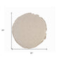 20" X 20" Beige Round Cotton Throw Pillow