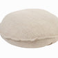 20" X 20" Beige Round Cotton Throw Pillow