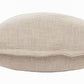 20" X 20" Beige Round Cotton Throw Pillow