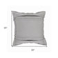 20" X 20" Light Gray Cotton Zippered Pillow