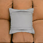 20" X 20" Light Gray Cotton Zippered Pillow