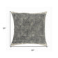 20" X 20" Gray And White 100% Cotton Geometric Zippered Pillow