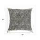 20" X 20" Gray And White 100% Cotton Geometric Zippered Pillow