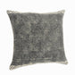 20" X 20" Gray And White 100% Cotton Geometric Zippered Pillow