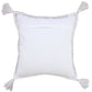 20" X 20" Deep Blue And White 100% Cotton Zippered Pillow
