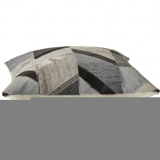 20" Gray and Brown Throw Pillow