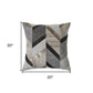 20" Gray and Brown Throw Pillow