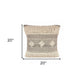 20" X 20" Black And Off-White 100% Cotton Geometric Zippered Pillow