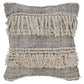 20" Off-White and Black Cotton Throw Pillow