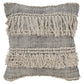 20" Off-White and Black Cotton Throw Pillow