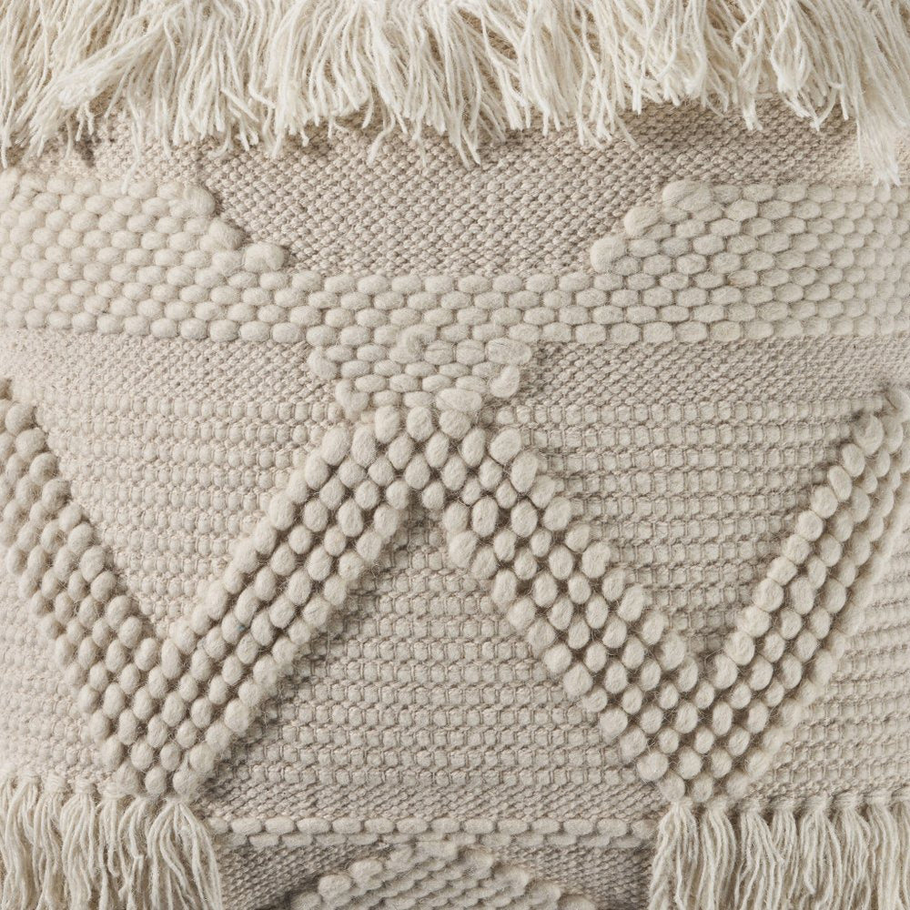 20" Ivory Throw Pillow