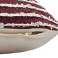 14" X 36" Black And Cream 100% Cotton Striped Zippered Pillow