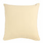20" X 20" Yellow And White 100% Cotton Zippered Pillow