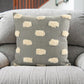 20" X 20" Gray 100% Cotton Zippered Pillow