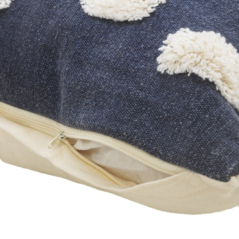 20" X 20" Gray 100% Cotton Zippered Pillow