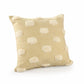 20" Natural and Ivory Polka Dot Cotton Throw Pillow With Pompoms and Texture
