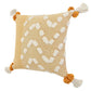 20" X 20" Red And Cream 100% Cotton Geometric Zippered Pillow