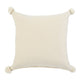 20" X 20" Black Off-White And Green 100% Cotton Geometric Zippered Pillow