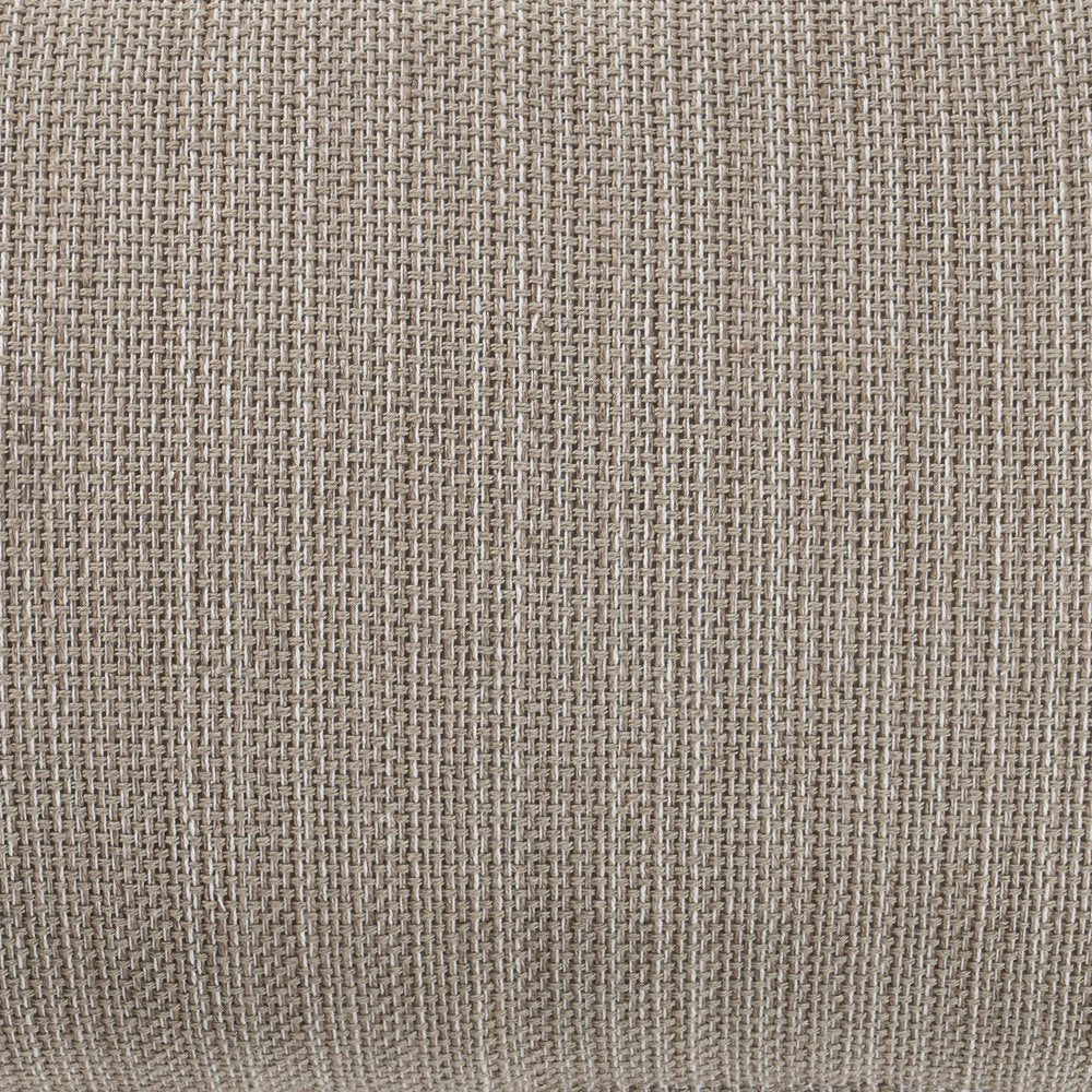 14" X 36" Tan Linen Throw Pillow with Fringe