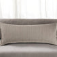 14" X 36" Tan Linen Throw Pillow with Fringe