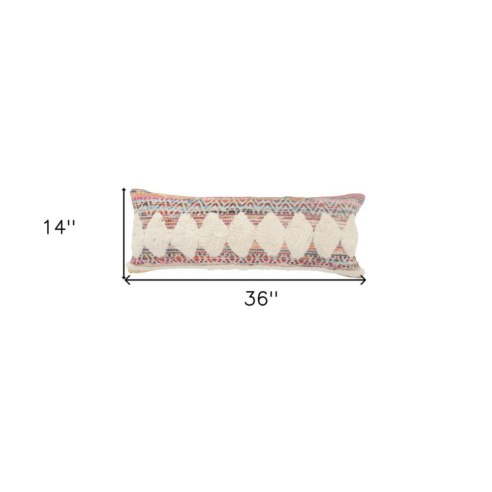 18" Blue and White Throw Pillow