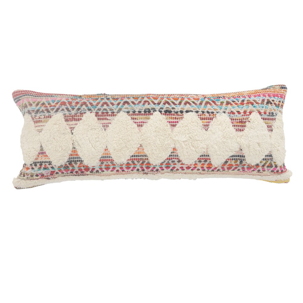 18" Blue and White Throw Pillow