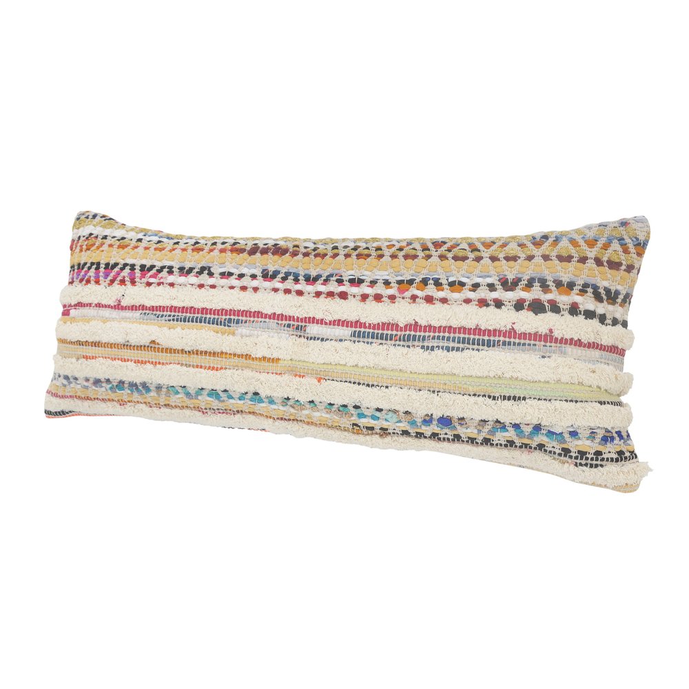 18" Blue and Red Throw Pillow