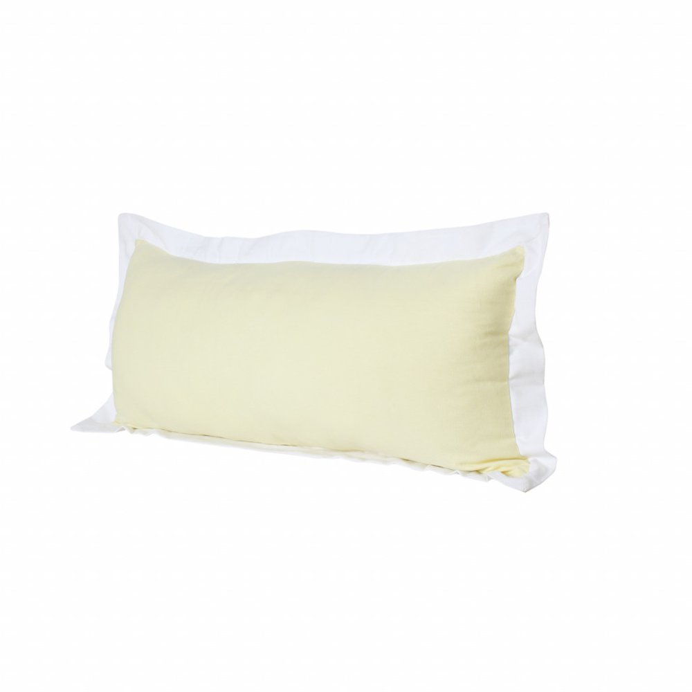 20" X 20" White And Golden Yellow 100% Cotton Geometric Zippered Pillow