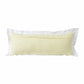 20" X 20" White And Golden Yellow 100% Cotton Geometric Zippered Pillow