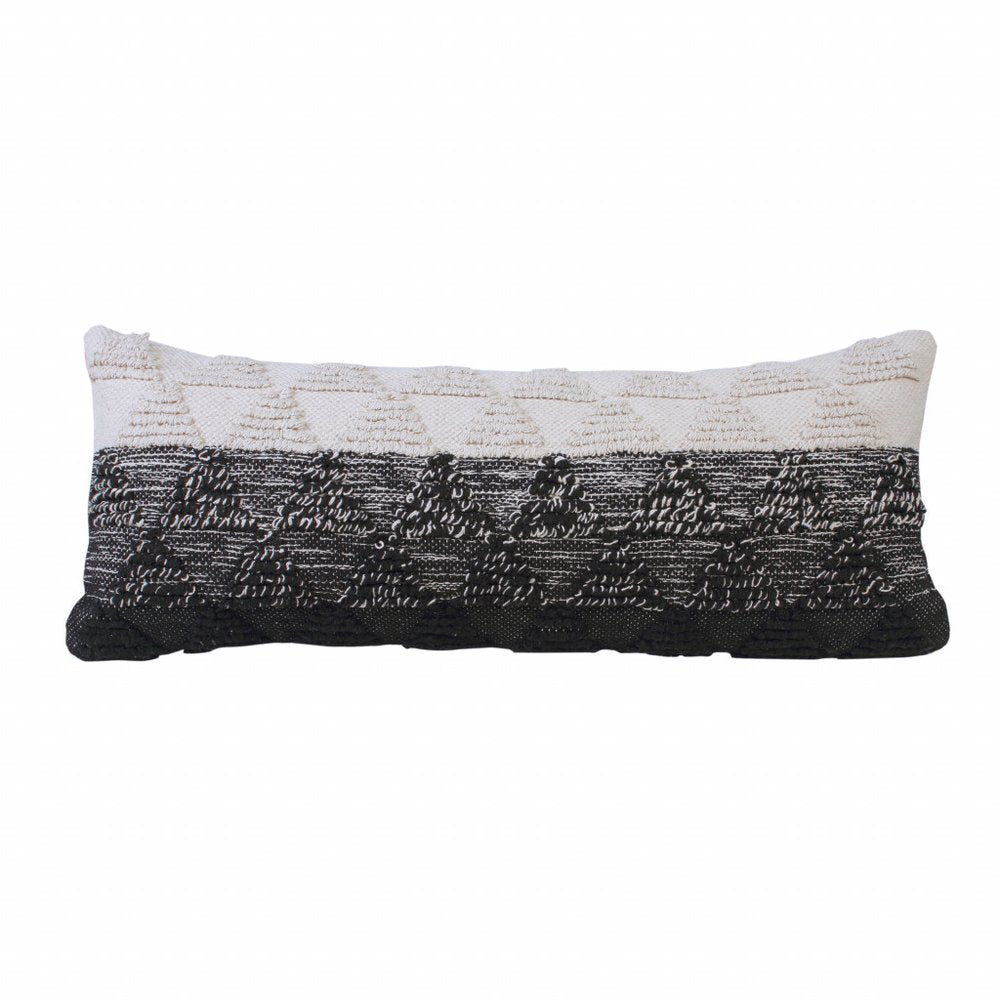18" Gray and Beige Throw Pillow