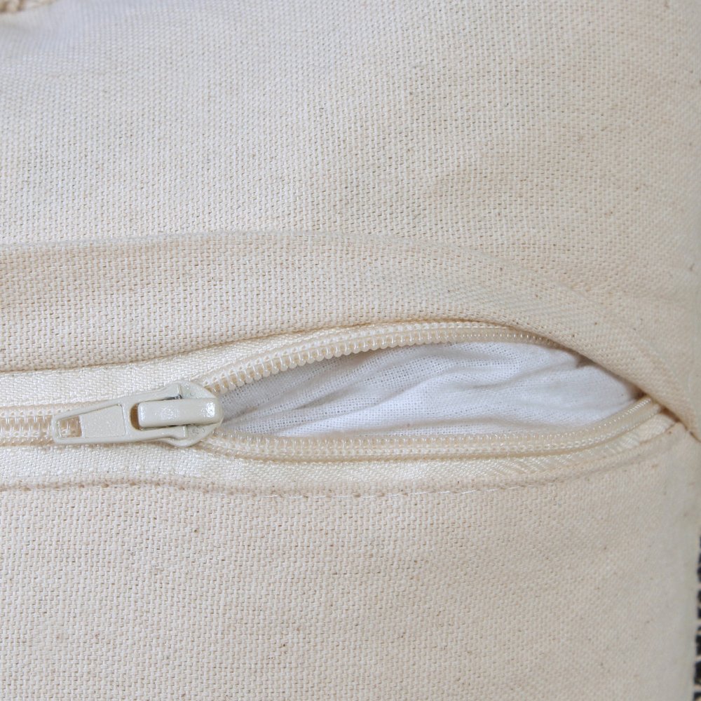 18" Gray and Beige Throw Pillow