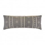 14" X 36" Gray Throw Pillow