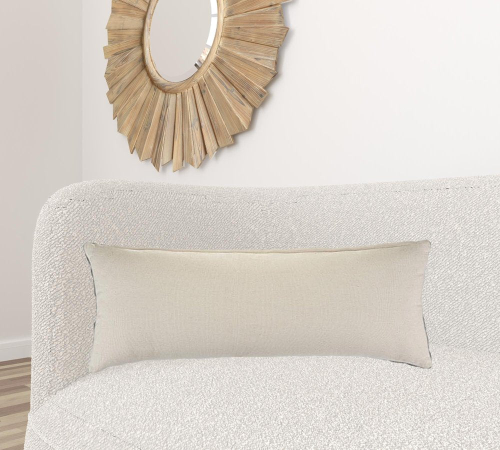 14" X 36" Gray Throw Pillow