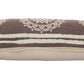 20" Brown And White Floral Medallion Cotton Throw Pillow