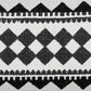 20" Black and White Geometric Cotton Throw Pillow