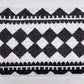 20" X 20" Black And White 100% Cotton Geometric Zippered Pillow