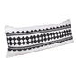 20" X 20" Black And White 100% Cotton Geometric Zippered Pillow