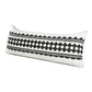 20" X 20" Black And White 100% Cotton Geometric Zippered Pillow