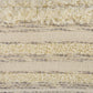 20" Cream Gray And Tan Cotton Striped Throw Pillow